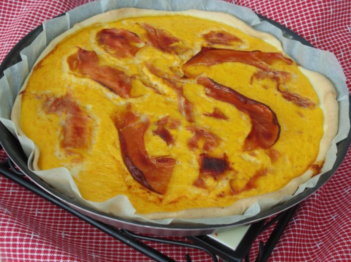 Tarte au potiron et jambon cru italien sucrée salée