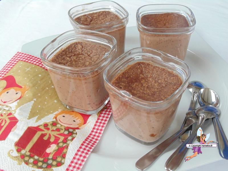 Petits pots de crème au chocolat ( recette yaourtière seb multi