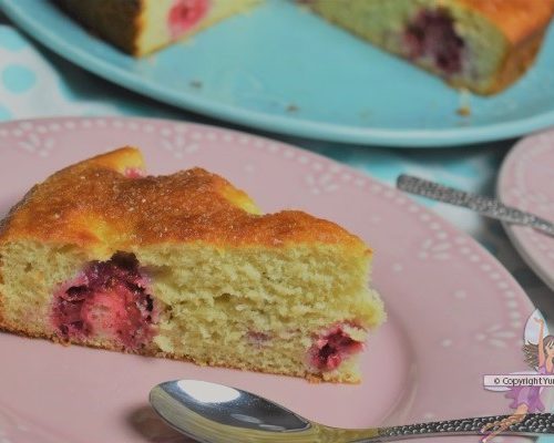 Gateau Moelleux A La Compote De Rhubarbe Et Framboises Fruits