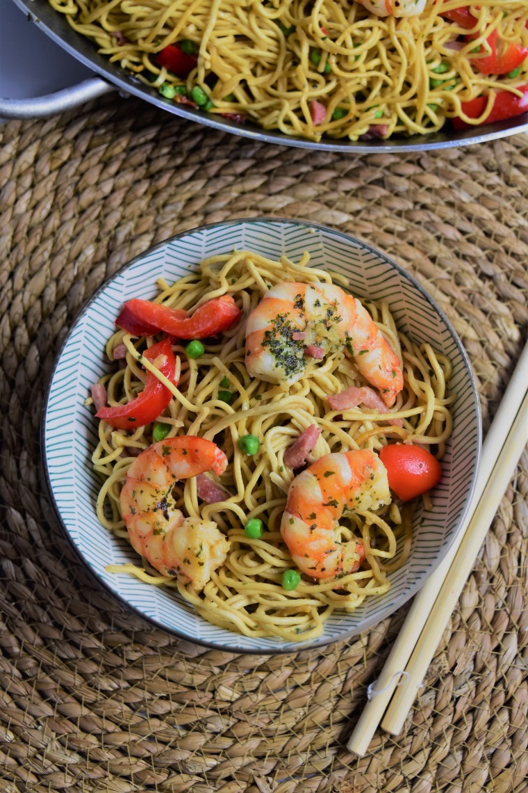 Nouilles chinoises - recette aux gambas