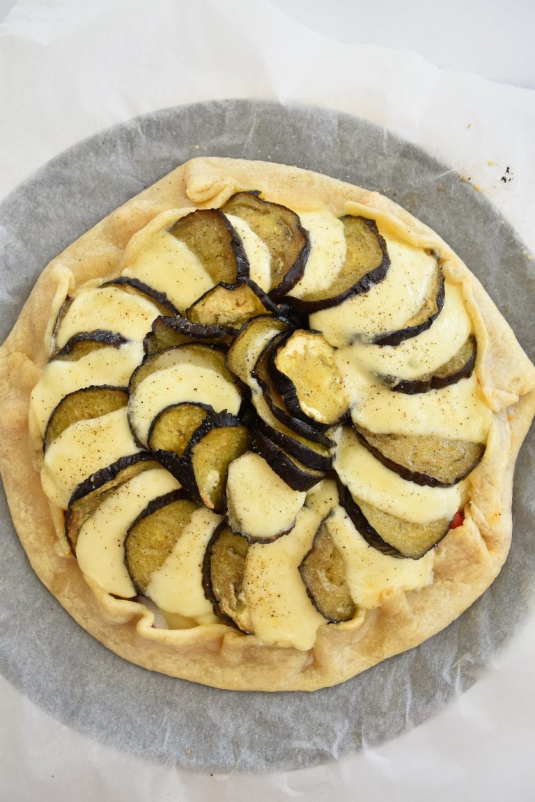 tarte aubergine, tomate, mozzarella - recette de printemps