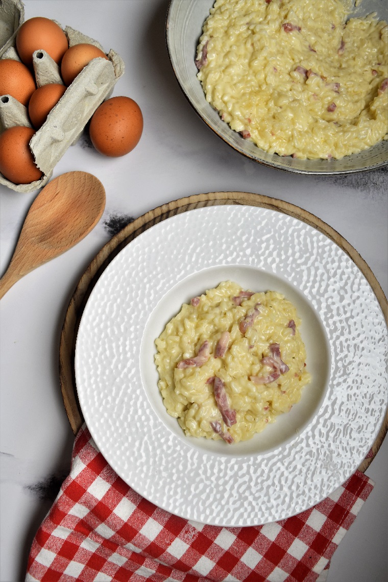 Risotto façon carbonara - recette Cookeo