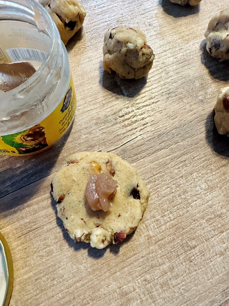 Cookies à la farine de châtaigne (coeur chocolat) - Cookismo