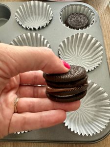 Cupcakes aux biscuits Oreo et nutella