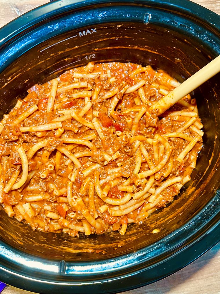 Goulash américain, aux pâtes