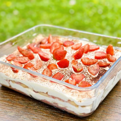 Tiramisu fraises mascarpone