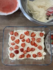 tiramisu avec morceaux de faises