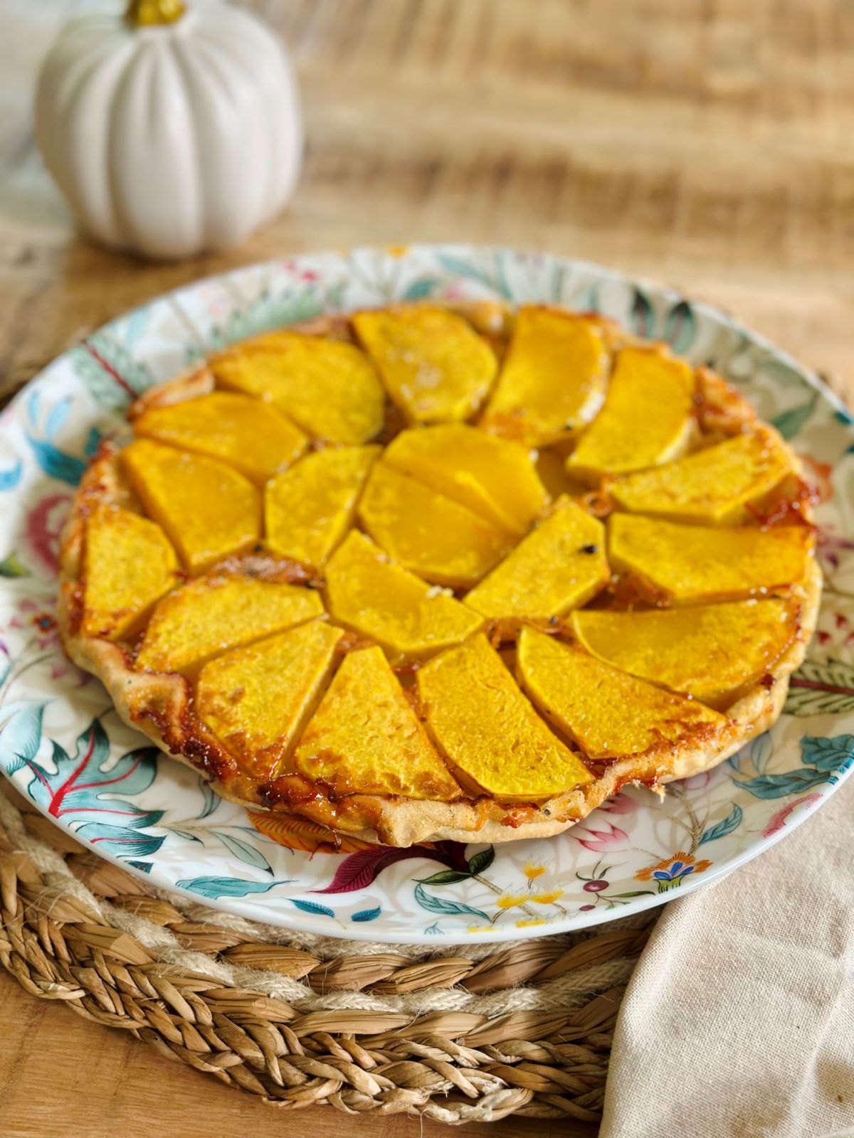 Tarte tatin butternut avec fromage et sirop d'érable