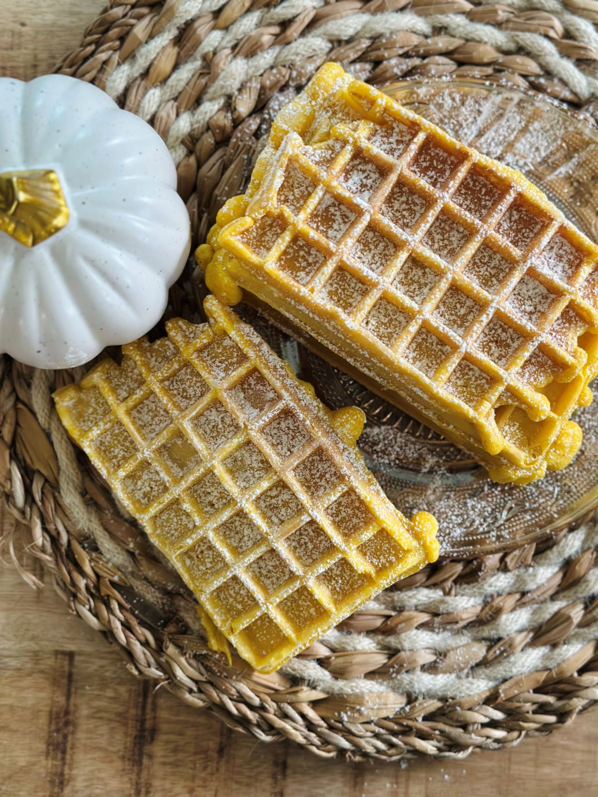 Gaufres moelleuses au potiron pour le goûter