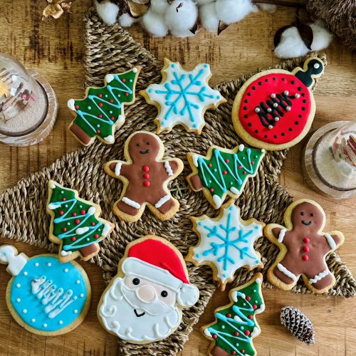 Biscuits décorés pour Noël