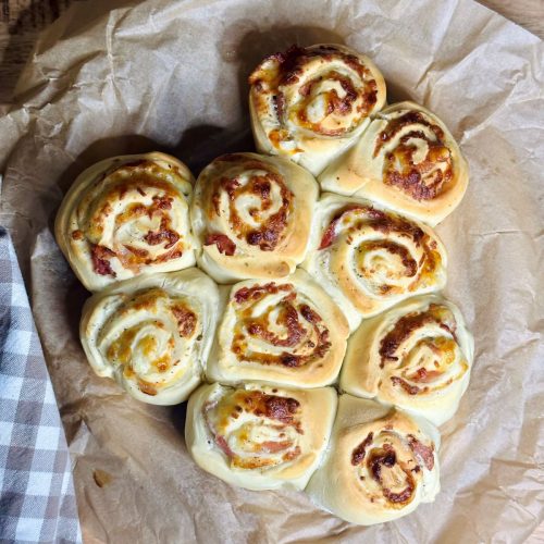 Chinois salé à la mozzarella et jambon fumé