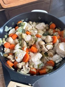 poulet et légumes