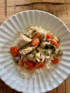 Blanquette de poulet et riz