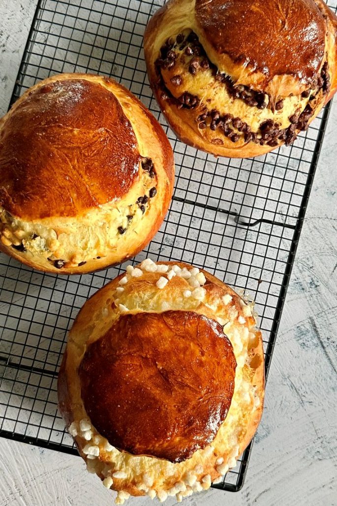 Cramiques au sucre et aux pépites de chocolat