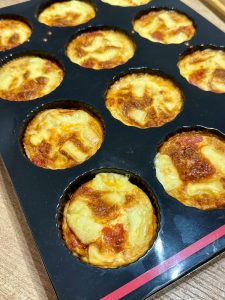 Mini quiches sans pâte cuites au four