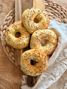 Bagels express au fromage blanc, sans temps de repos, cuisson au four