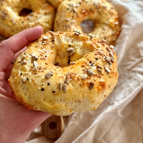 Bagels maison faciles et rapides, avec du fromage blanc