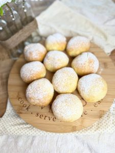 Beignets légers sans friture, cuits au four, avec sucre glace